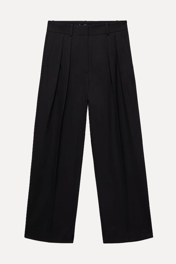 Wide-Leg Pleated Trousers from Mango