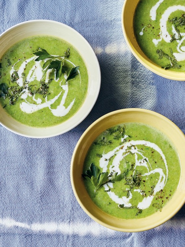 Creamy Pea Soup With Mint & Lemon