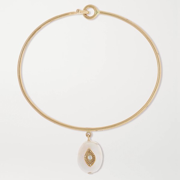 Charlie 9-karat Gold, Pearl And Diamond Bracelet from Pascale Monvoisin