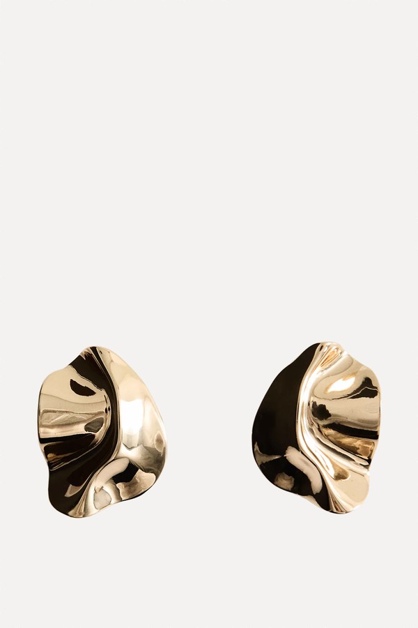 Textured-Relief Earrings from Mango