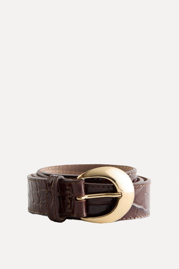 x from Crescent-Buckle Leather Belt, £47 | & Other Stories