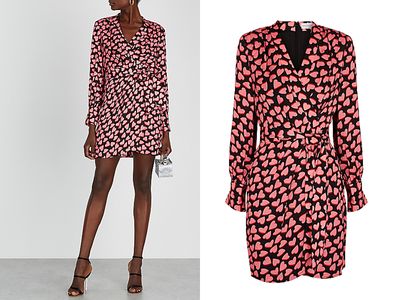 Hotel Beau Heart-Print Mini Dress from Rebecca Valance