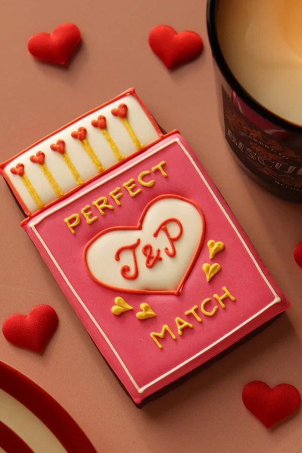 Personalised Perfect Match Letterbox Biscuit from Biscuiteers