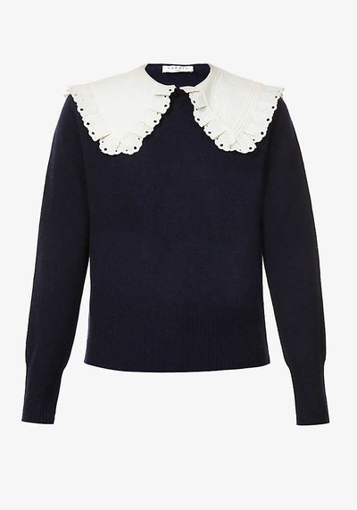 Sivane Contrast Collar Wool Jumper from Sandro