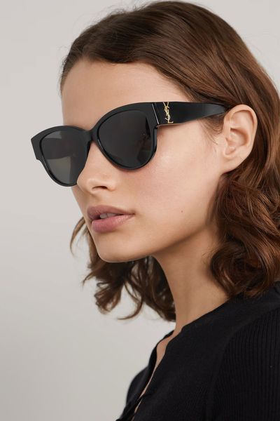 Round-Frame Acetate Sunglasses from Saint Laurent