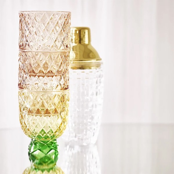 Pineapple Stacking Glass Tumblers from Oliver Bonas