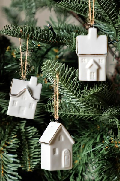 Set of 3 Nordic Noel Hanging House Ornaments