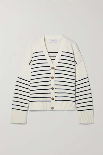 Sailor Striped Cotton Jacquard Cardigan from La Ligne