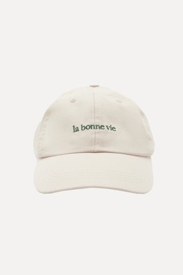 Faded Cap With ‘La Bonne Vie’ Embroidery from Pull & Bear