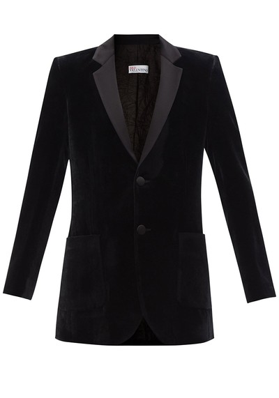 Single-Breasted Velvet Blazer  from Red Valentino