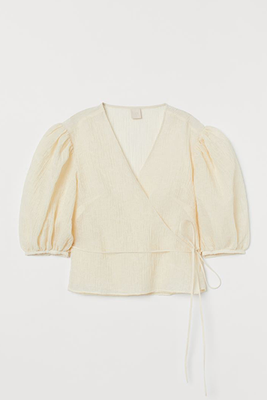Crinkled Wrapover Blouse from H&M