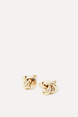 Oversized Metal Knot Stud Earrings from French Connection