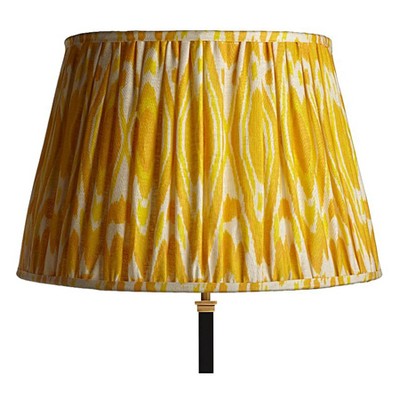 50cm Straight Empire Gathered Lampshade In Yellikat Linen