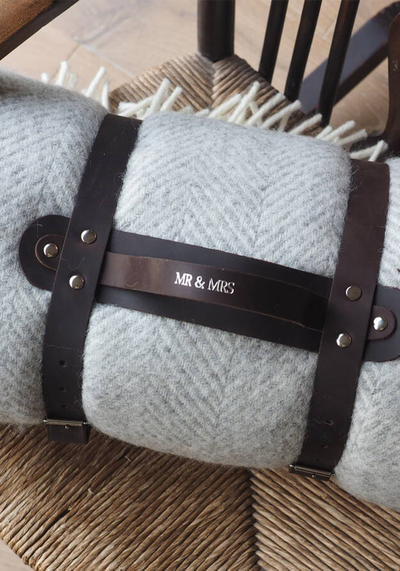 Personalised Herringbone Throw from Stabo