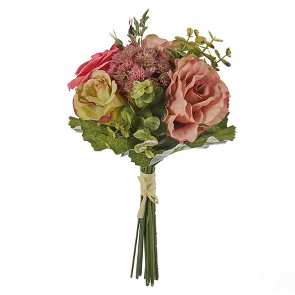 Artificial Rose & Eucalyptus Flower Bundle from John Lewis & Partners