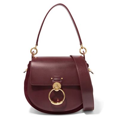 Tess Leather And Suede Shoulder Bag from Chloé