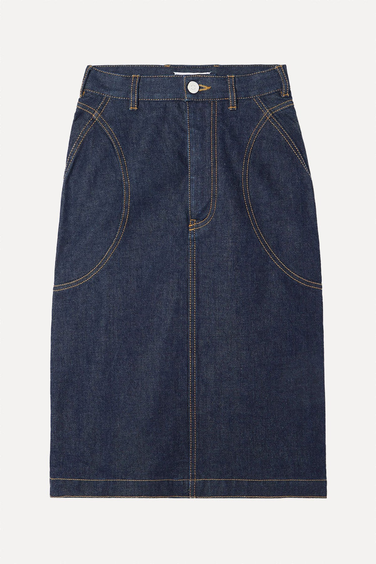 Denim Midi Skirt from Alaïa