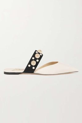 Basette Leather & Embellished Grosgrain Mules from Jimmy Choo