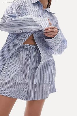 Cotton Shirt & Short Pyjama Set from Topshop