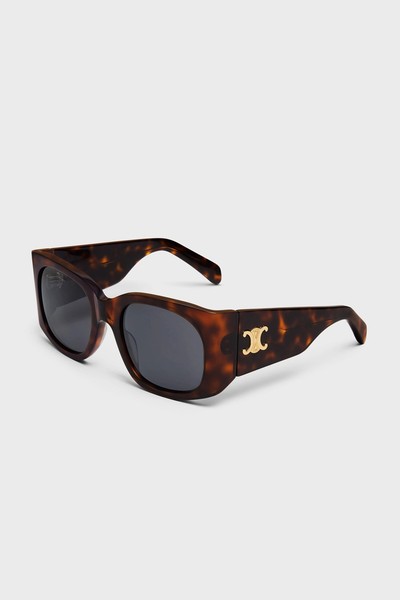 Triomphe Sunglasses In Dark Havana from Celine