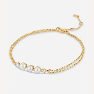 14ct Gold Shuga Pearl & Diamond Bracelet from Dinny Hall