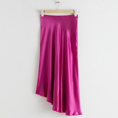 Asymmetrical Satin Midi Skirt from & Other Stories