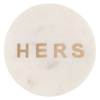 'Hers' Marble Coaster from John Lewis