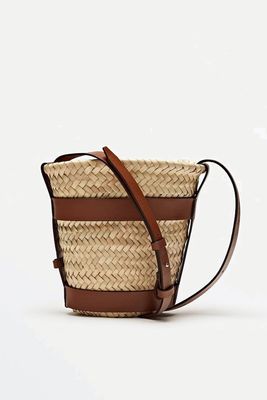 Mini Woven Basket Bag + Detachable Pouch