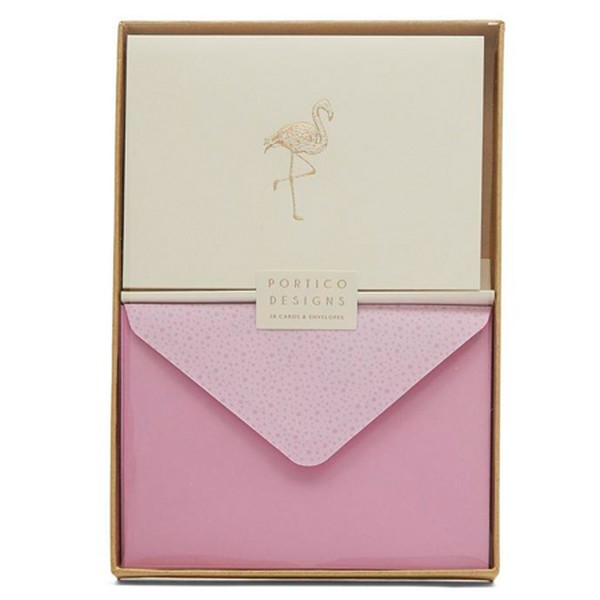 Flamingo Foil Note Cards from Portico