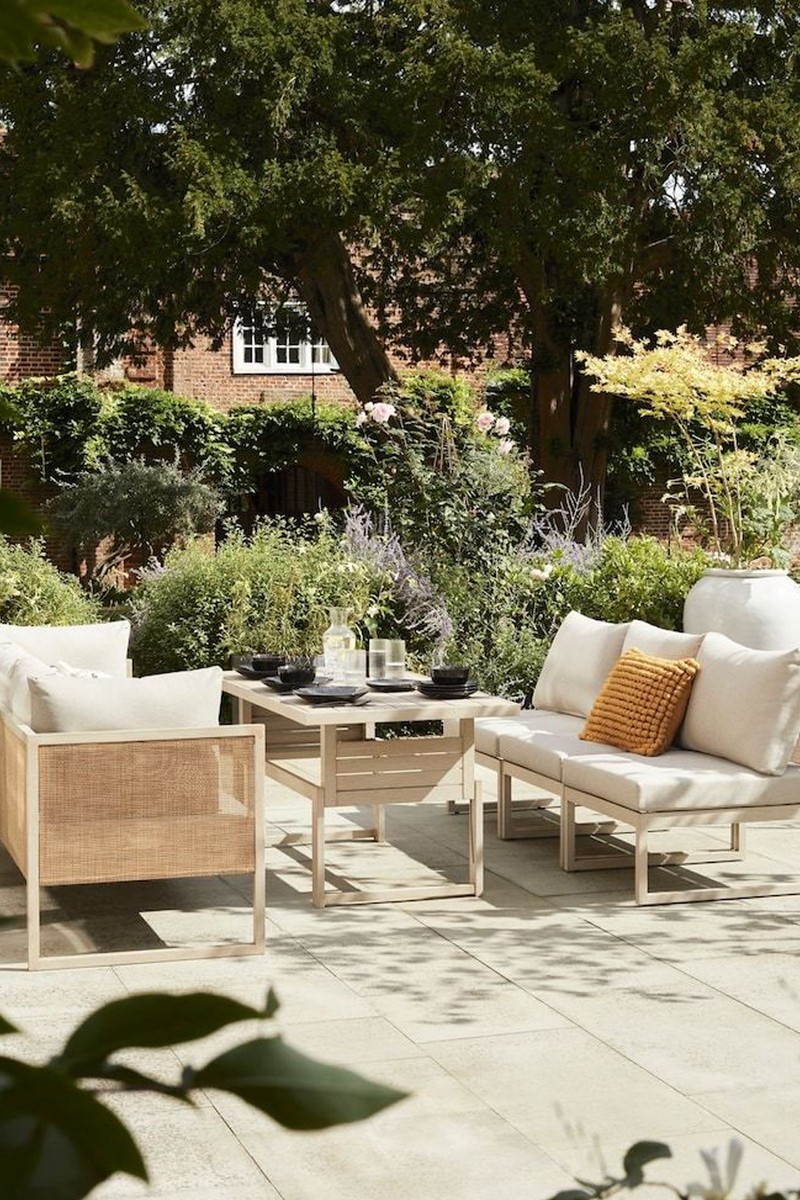 Abel Rattan Garden Modular Sofa & Table Lounge Set