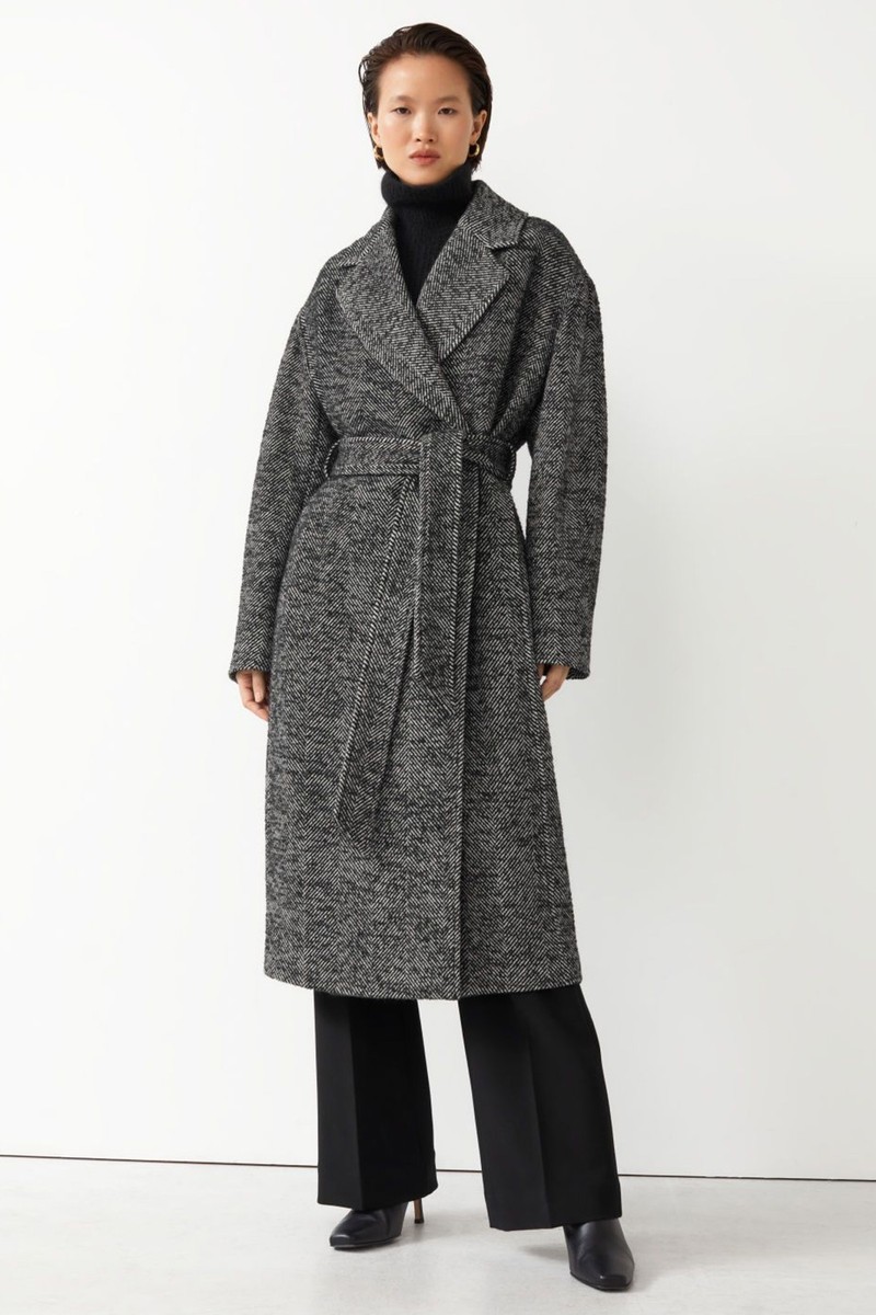 Voluminous Belted Wool Coat from & Other Stories