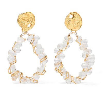 The Infinite Light Gold-Plated and Bead Earrings from Alighieri