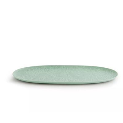 Winter Garden Stoneware Serving Platter - Green