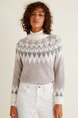 Knitted Pattern Sweater from Mango