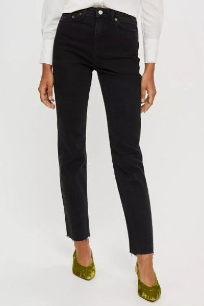 Raw Hem Straight-Leg Jeans from Topshop