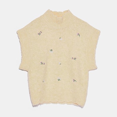 Floral Embroidered Waistcoat from Zara