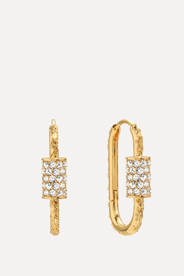 Eden Carabiner Huggie Earrings from En Route