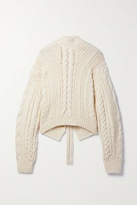 Shelby Cable-Knit Wool Sweater from A.L.C