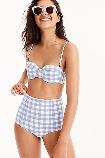 High Waisted Bikini Bottom & Top from J.Crew