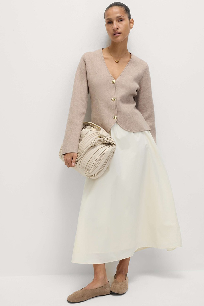 Soft Touch V-Neck Waisted Knitted Jacket