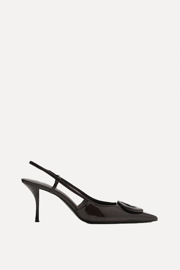 Patent Leather High-Heeled Shoes With Ring Detail from Mango