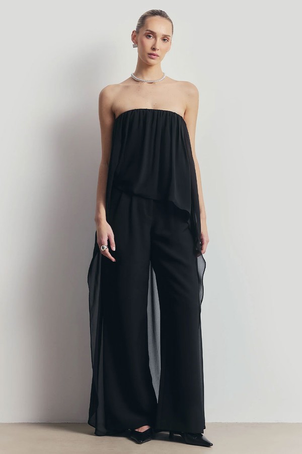 Strapless Chiffon Layered Corset Top from because of alice 