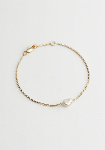 Pearl Pendant Chain Bracelet