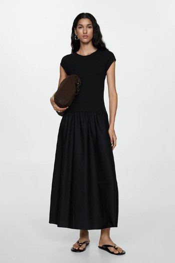 Flared Dress With Ruffled Hem from Mango