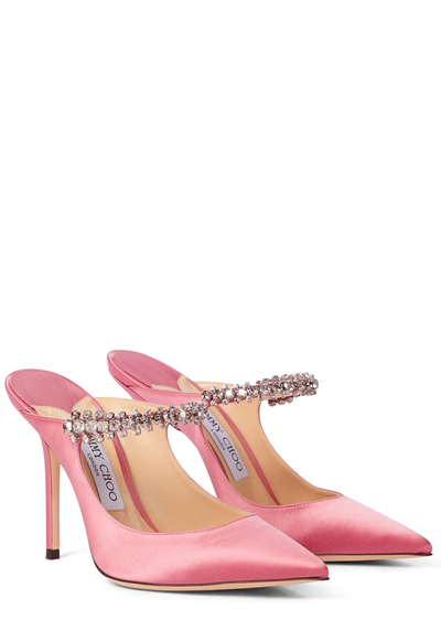 Bing 100 Embellished Satin Mules from Jimmy Choo