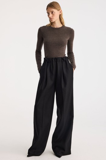 Elasticated Wide Leg Trousers