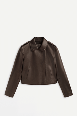 Nappa Leather Biker Jacket from Massimo Dutti