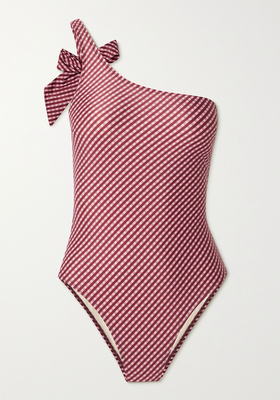 One-Shoulder Gingham Stretch from Peony