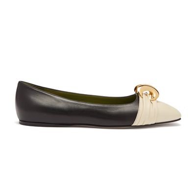 Half-Moon GG Leather Ballet Flats from Gucci