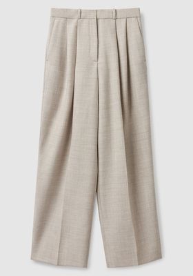 Pleated Wide-Leg Wool Trousers from COS